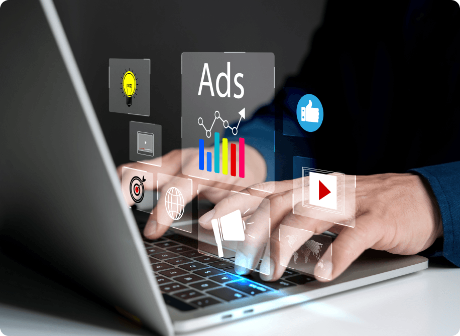 Ads on Laptop Screen